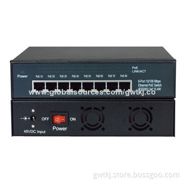 8-port 10/100M PoE Switch, IEEE802.3af/15.4w